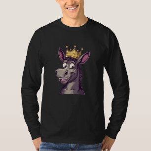 Funny Donkey mit Crown für ein Grand-Laugh T-Shirt