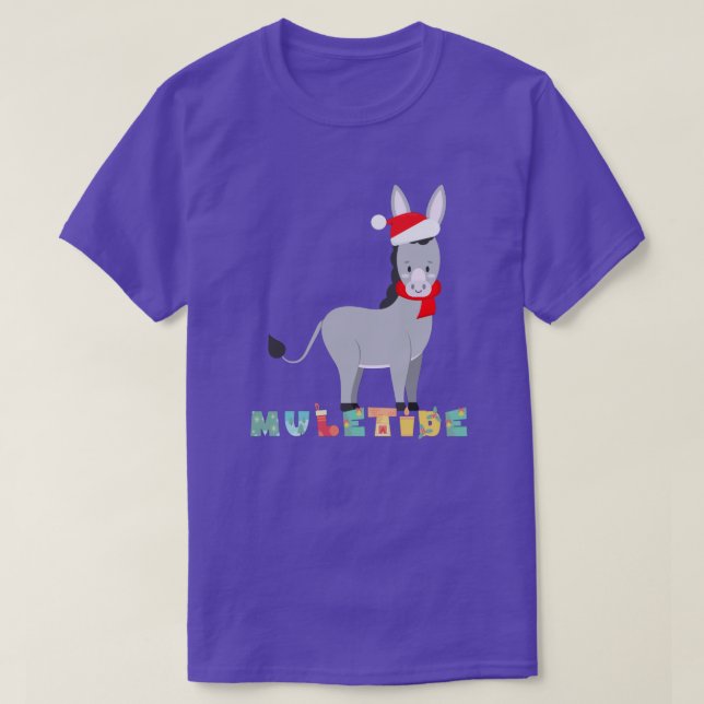 Funny Donkey Muletide Christmas T-Shirt (Design vorne)