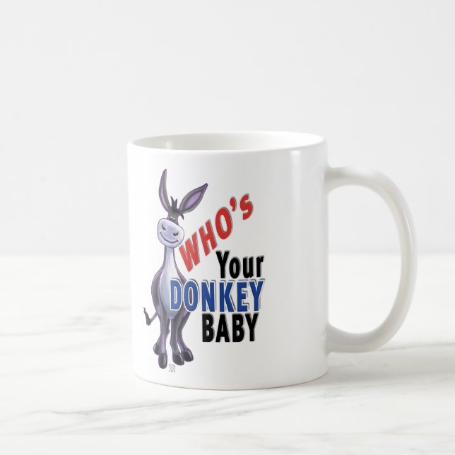 Funny Donkey, wer ist dein Donkey Baby? Tasse (Rechts)