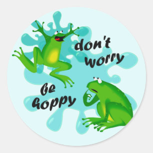Funny Don't Besorgnis Be Hoppy Frog Aufkleber