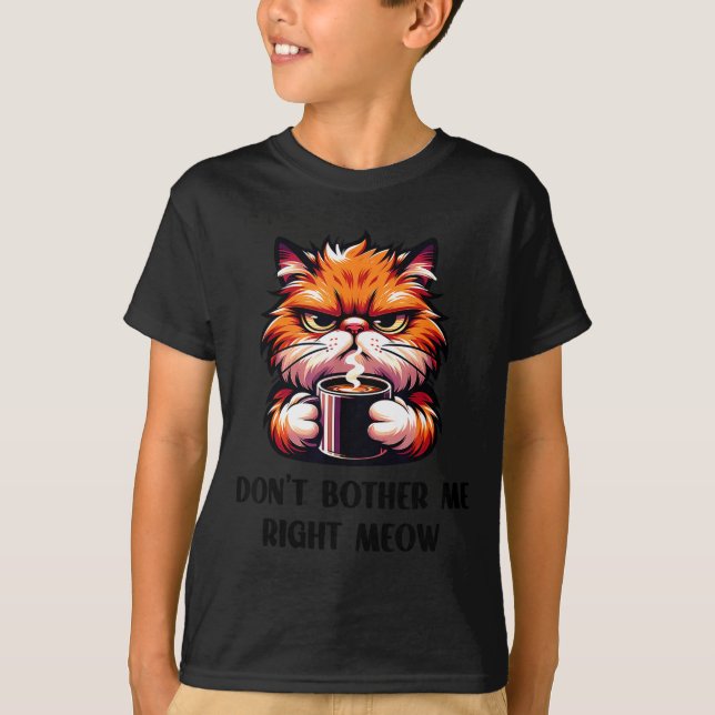 Funny Don't Bother Me Right Meow Cats Cat Coffee M T-Shirt (Vorderseite)