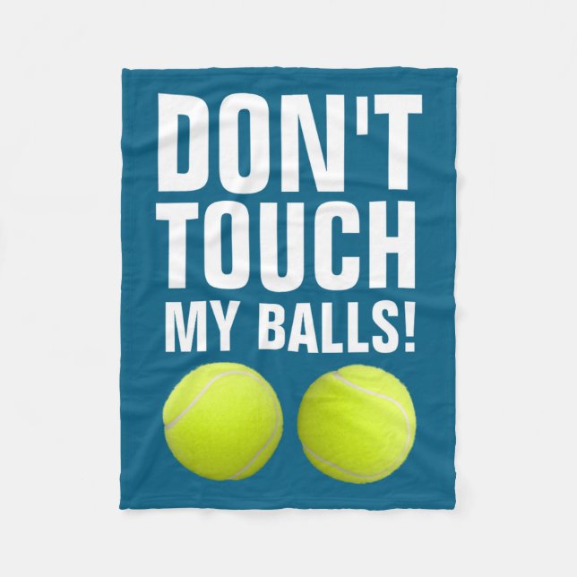 Funny Dont Touch My Pandemic Tennis  Fleecedecke (Vorderseite)