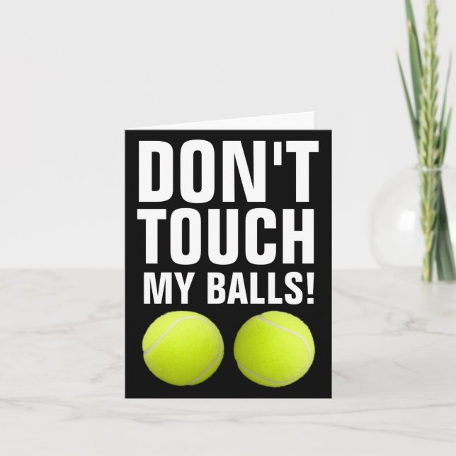 Funny Dont Touch My Pandemic Tennis  Karte (Vorderseite)