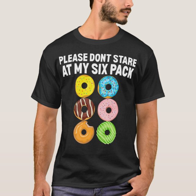 Funny Donut 6pack Redewendungen T-Shirt (Vorderseite)