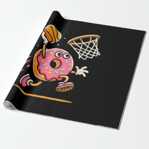 Funny Donut Dunking Basketball Food Champ Sports D Geschenkpapier