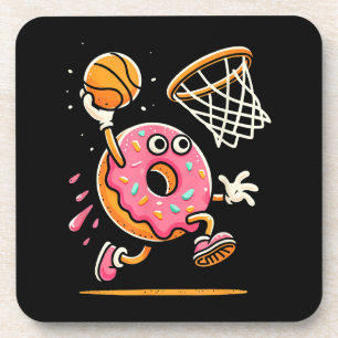 Funny Donut Dunking Basketball Food Champ Sports D Getränkeuntersetzer