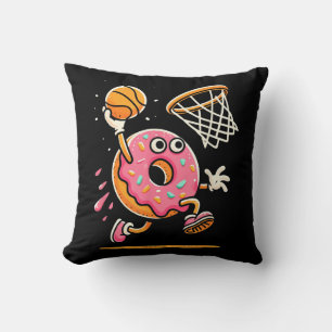 Funny Donut Dunking Basketball Food Champ Sports D Kissen