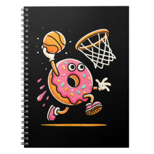 Funny Donut Dunking Basketball Food Champ Sports D Notizblock