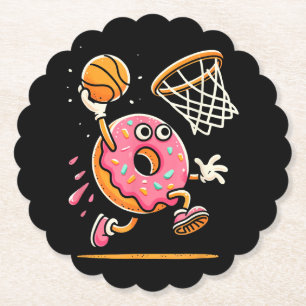 Funny Donut Dunking Basketball Food Champ Sports D Untersetzer
