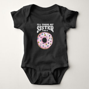 Funny Donut liebend Son Brother Feinschmecker Baby Strampler