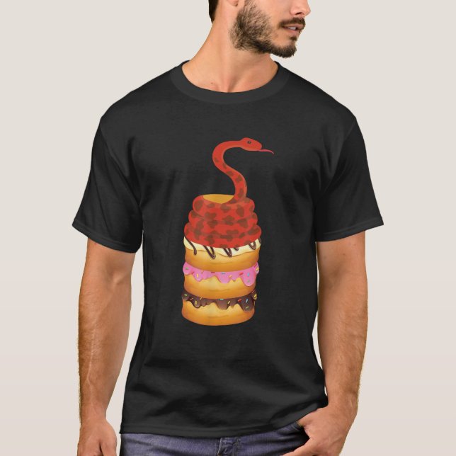 Funny Donut Reptile Snake T Shirt (Vorderseite)