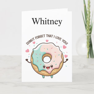 Funny Donut Valentinstag Card Feiertagskarte