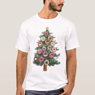 Funny Donuts Weihnachtsbaum Lichter Xmas PJS T-Shirt