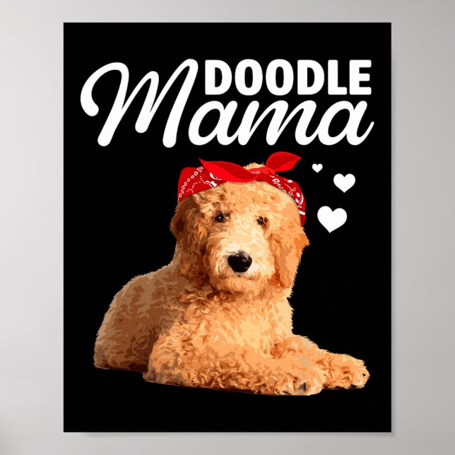 Funny Doodle Mama Design für Mama Frauen Goldendoo Poster (Vorne)