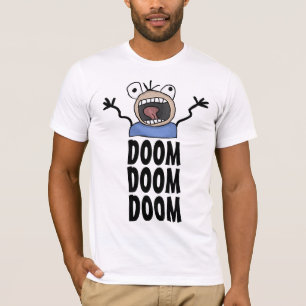 FUNNY DOOM CARTOON PANIC TYP T - Shirt T-Shirts