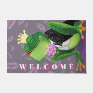 Funny Doormat mit Froschprinz - Willkommen Fußmatte