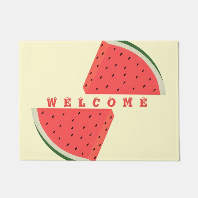 Funny Doormat mit Sweet Watermelon - Willkommen Fußmatte (Vorderseite)