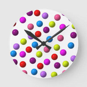 Funny Dots Runde Wanduhr