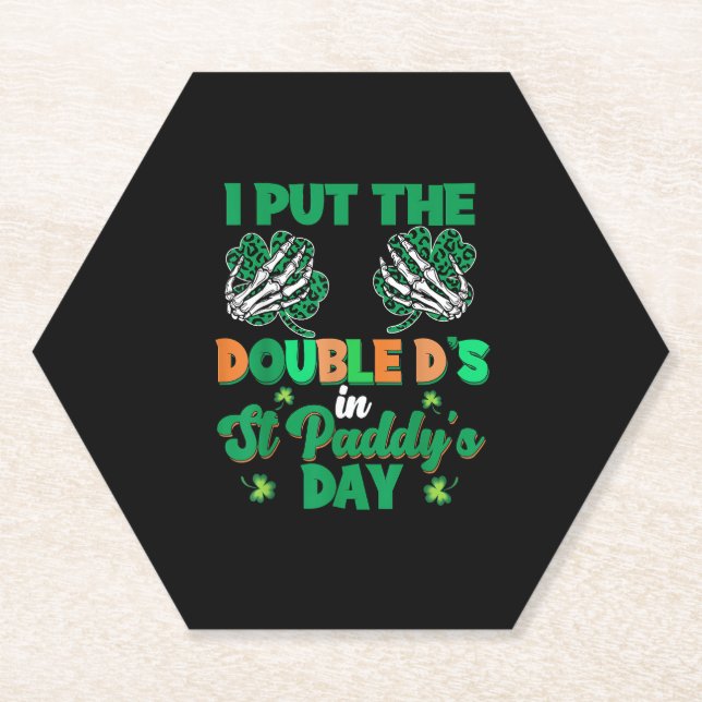 Funny Double Ds im St Paddys Day Patricks Kleeblat Untersetzer (Vorderseite)