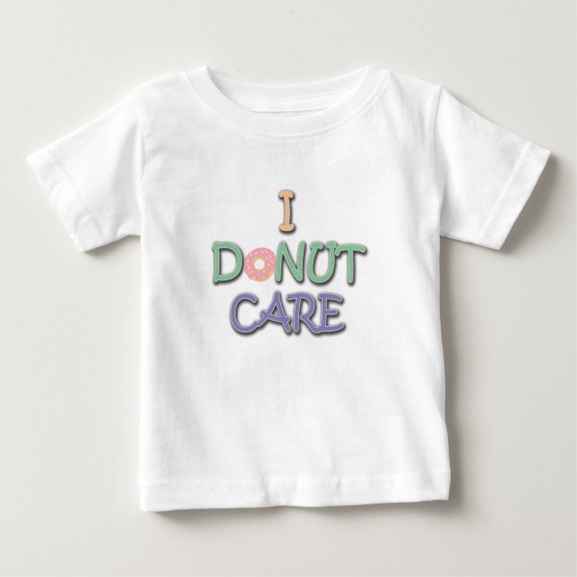 Funny Doughnut Pun Typografy Design ist mir egal Baby T-shirt (Vorderseite)