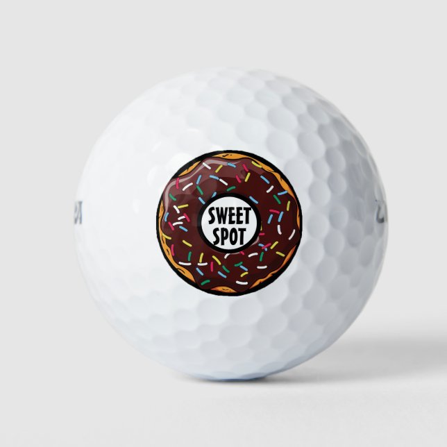 Funny Doughnut Sweet Spot Golfball (Vorderseite)