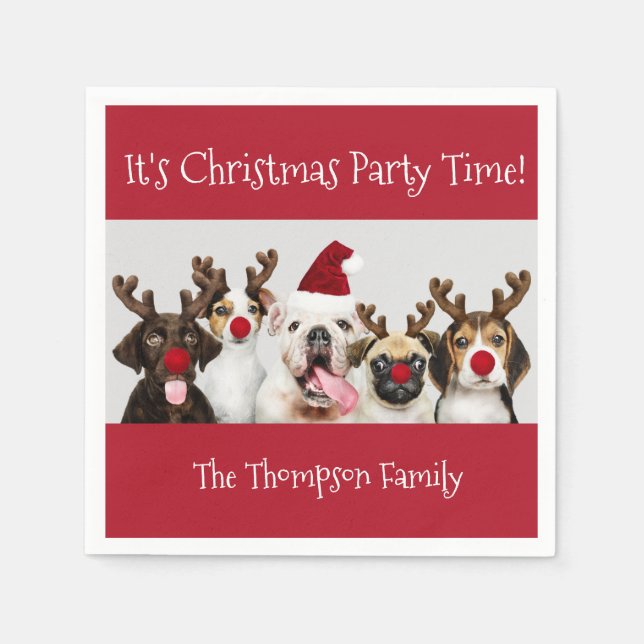 Funny Dover Lovers | mit Name Serviette (Vorderseite)