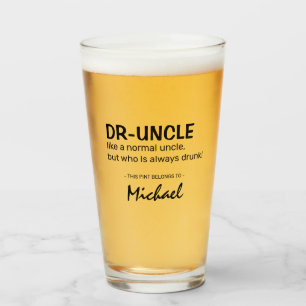 Funny Dr-Onkel Zitat Personalisiertes Onkel-Gesc Glas