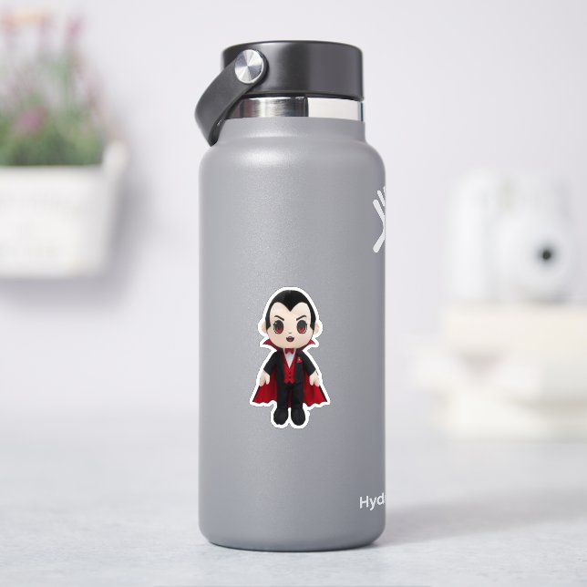 Funny Dracula zu Halloween Aufkleber (HydroFlask)
