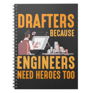 Funny Drafting Techncian Geschenk für Drafters Notizblock