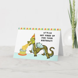 Funny Dragon Birthday Karte
