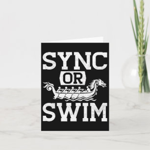 Funny Dragon Boat Racing Paddle Sync oder Swim Karte
