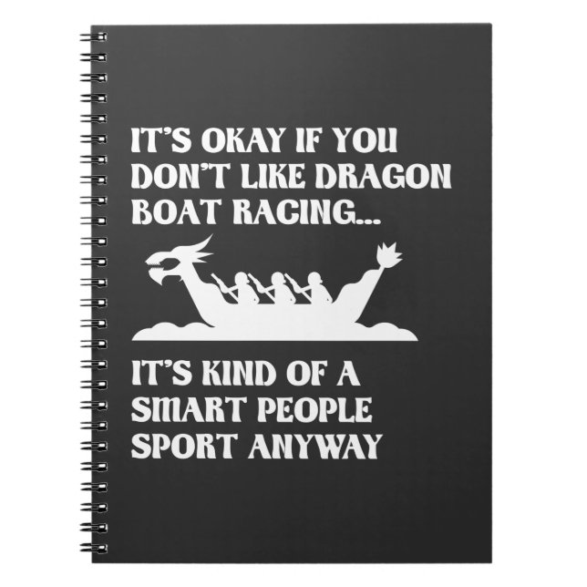 Funny Dragon Boat Racing Spaß Bootrolle Notizblock (Vorderseite)