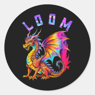 Funny Dragon Loom Lovers für Männer Frauen stellen Runder Aufkleber