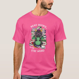 Funny Dragon Read Books Be kind Bleibe seltsames B T-Shirt