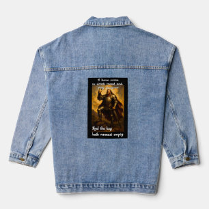Funny Dragon slayer meker drinker Spaß Fantasy Art Jeansjacke