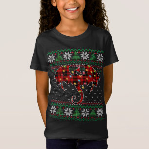 Funny Dragon Ugly Sweater Christmas Lights Dragon T-Shirt