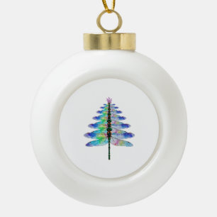 Funny Dragonfly Weihnachtsbaum Keramik Kugel-Ornament