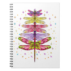 Funny Dragonfly Weihnachtsbaum Notizblock