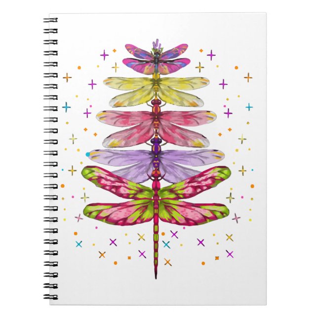 Funny Dragonfly Weihnachtsbaum Notizblock (Vorderseite)