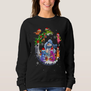 Funny Dragons spielen mit Snowman Dragon Xmas Sweatshirt