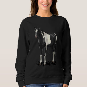 Funny Drilling Nass Paint Horse Black Pinto Pferd  Sweatshirt