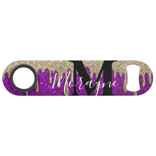 Funny Drink Bier Glitzer Tropfen Glitzern Gold Speed Flaschenöffner (Rückseite Horizontal)