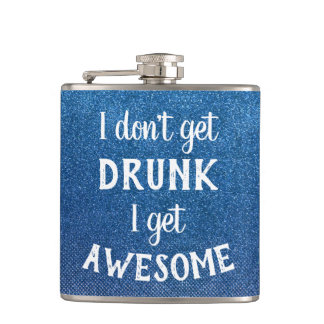 Funny Drink Quotes Stilvolle Glitzer Sparkle Flachmann