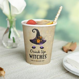 Funny 'Drink Up Hexen' Erwachsenes Halloween-Party Pappbecher