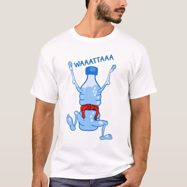 Funny Drink Water Flasche Karate Hydrat T-Shirt (Vorderseite)