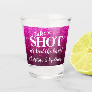 Funny Drink Zitat Trendy Wedding Glitzer Party Schnapsglas