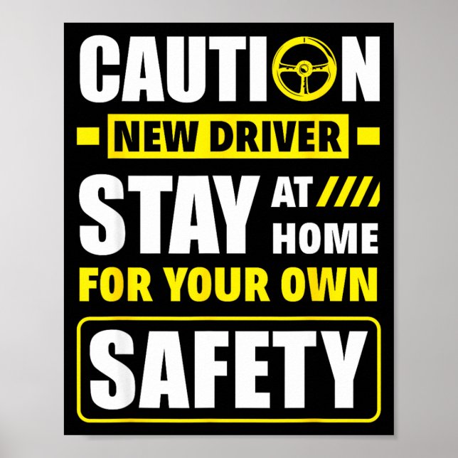 Funny Driver's License New Driver  Poster (Vorne)