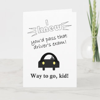 funny drivers test congratulations karte