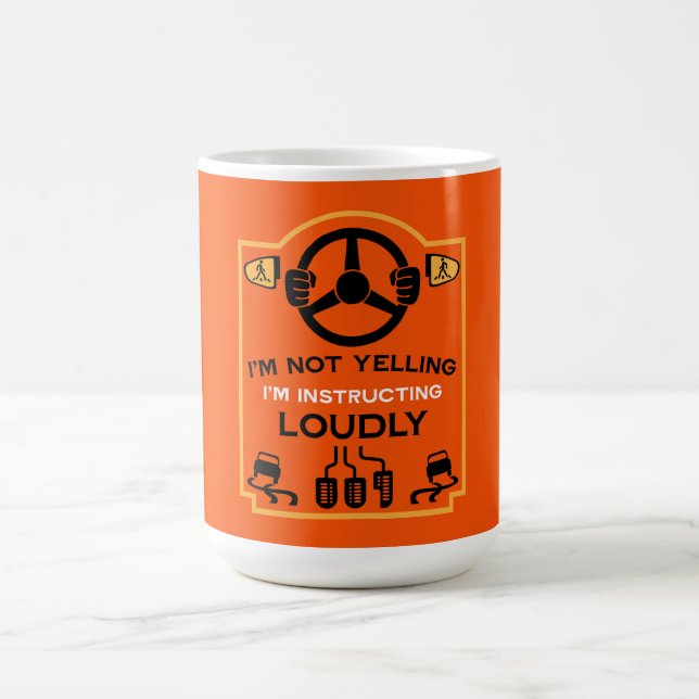 Funny Driving Instructor Gift Kaffeetasse (Mittel)