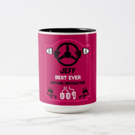 Funny Driving Instructor Gift Zweifarbige Tasse